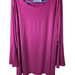 NWT 30/32 Avenue Fuchsia Long Sleeve Top